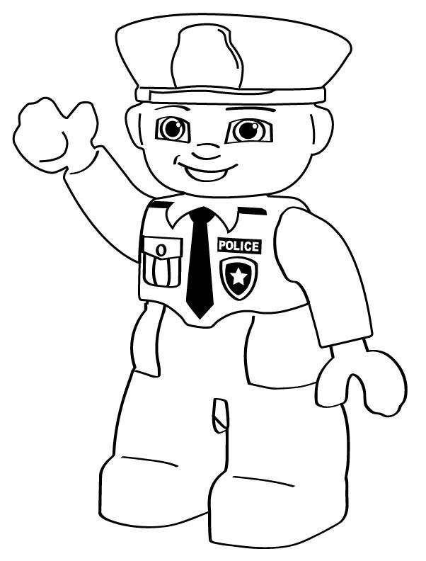 着色页: 警官 (行业和专业) #105388 - 免费可打印着色页