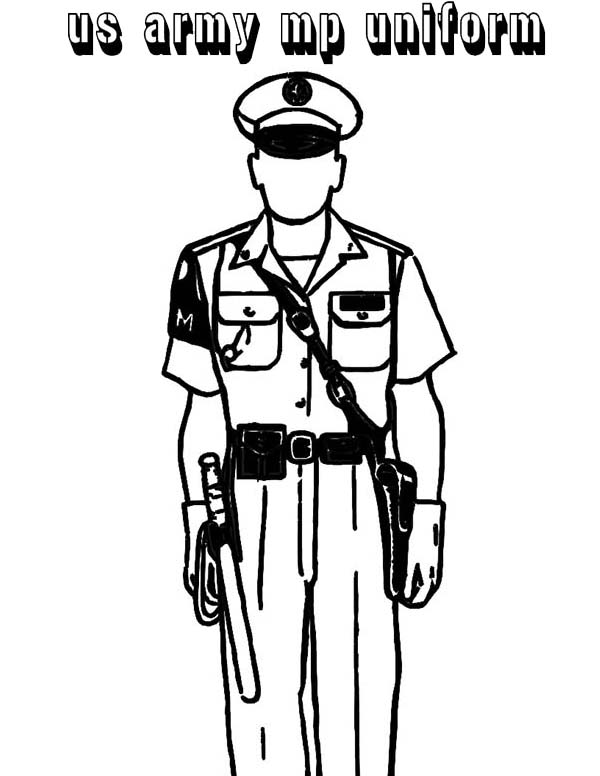 着色页: 警官 (行业和专业) #105395 - 免费可打印着色页