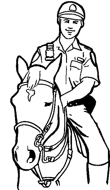 着色页: 警官 (行业和专业) #105413 - 免费可打印着色页
