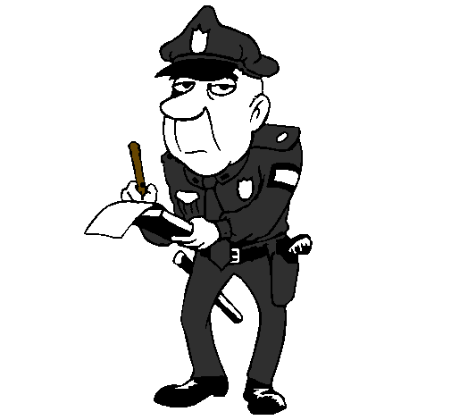 着色页: 警官 (行业和专业) #105483 - 免费可打印着色页