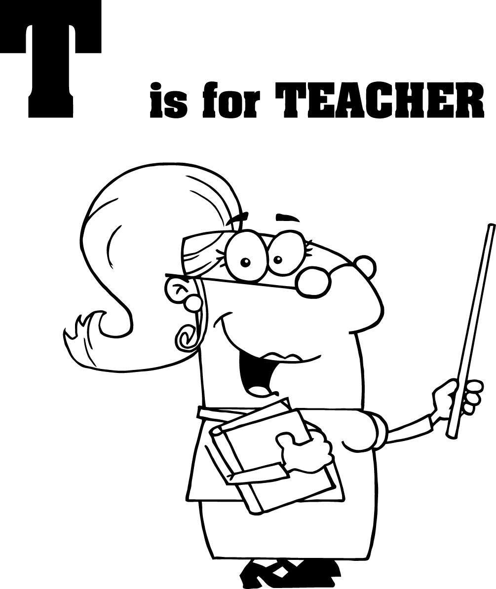 着色页: 老师 (行业和专业) #94215 - 免费可打印着色页