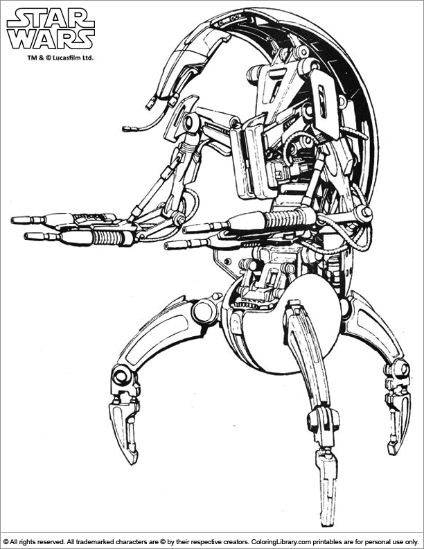着色页: 星球大战 (电影) #70805 - 免费可打印着色页
