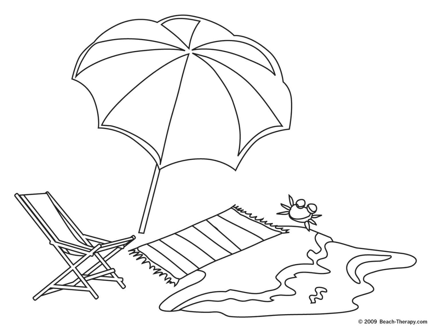 着色页: 海滩 (自然与季节) #158969 - 免费可打印着色页