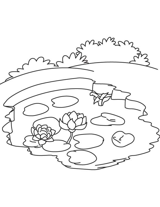 着色页: 湖 (自然与季节) #166098 - 免费可打印着色页