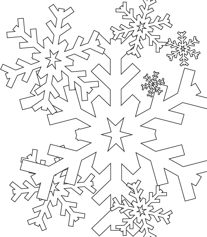 着色页: 雪花 (自然与季节) #160462 - 免费可打印着色页