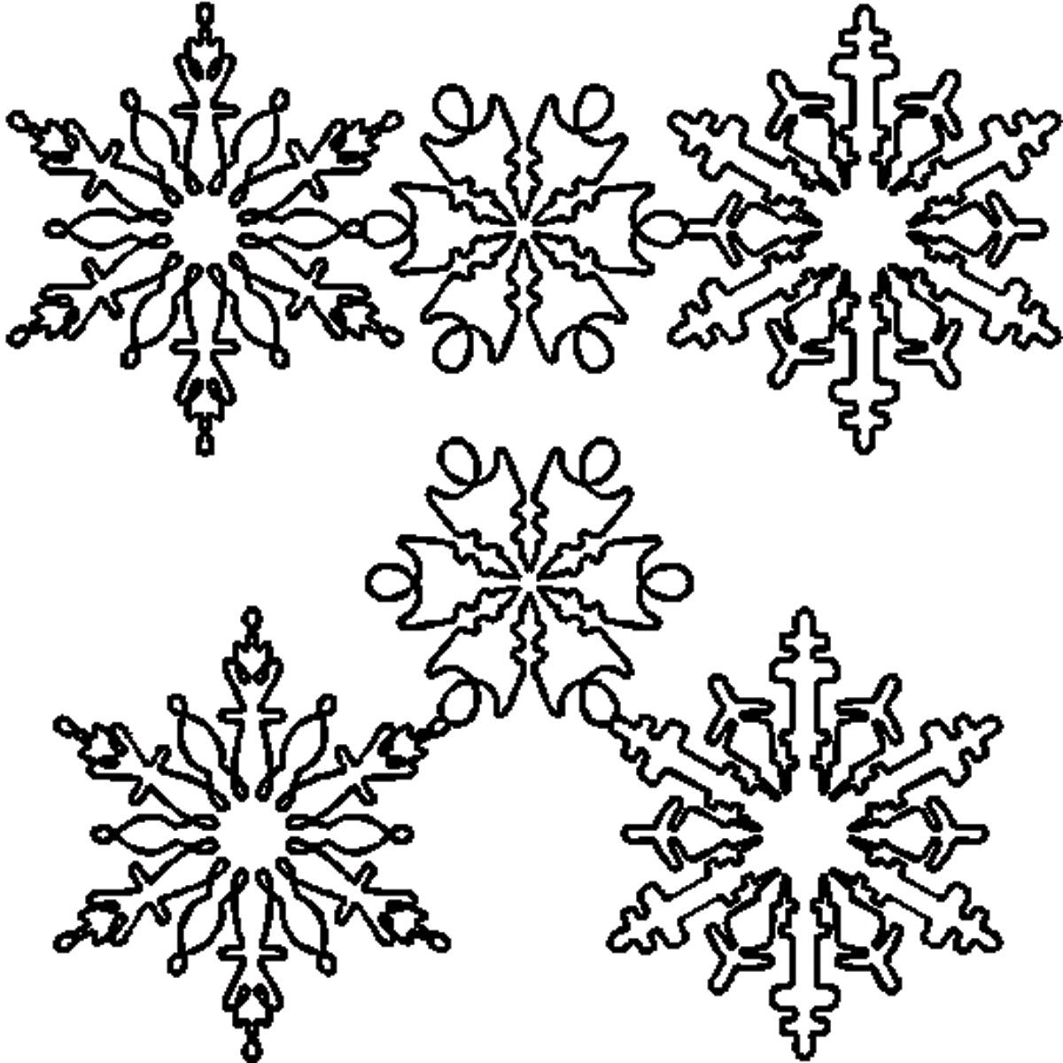 着色页: 雪花 (自然与季节) #160475 - 免费可打印着色页