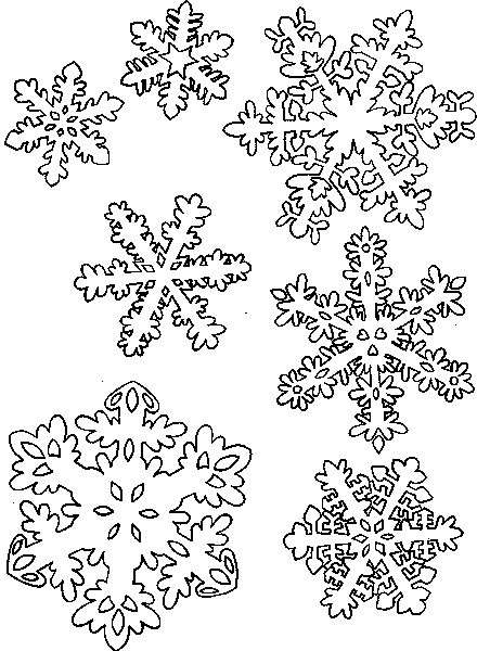 着色页: 雪花 (自然与季节) #160490 - 免费可打印着色页