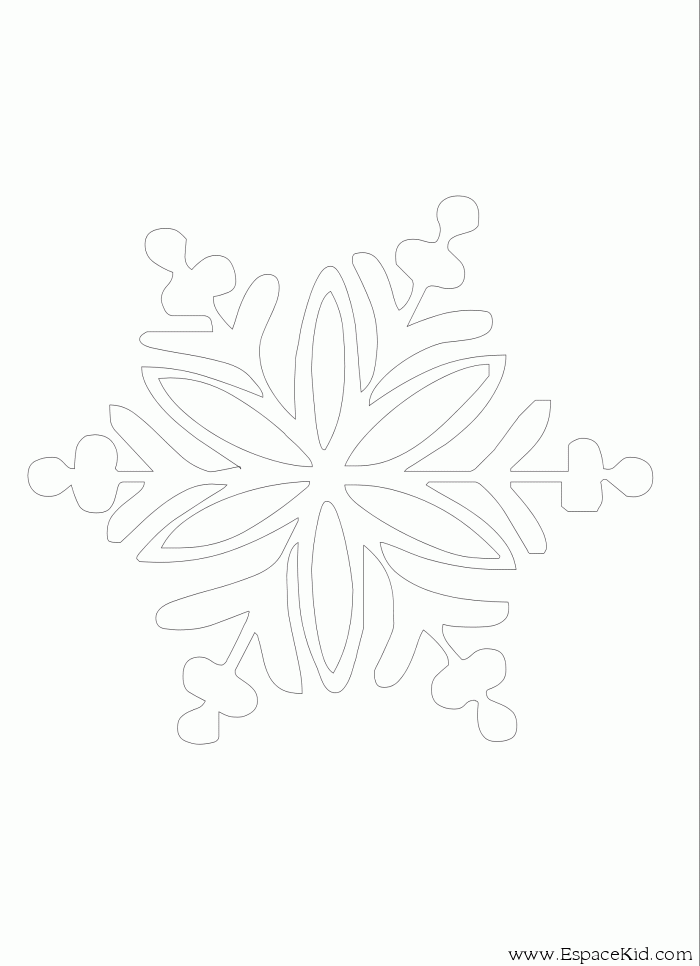 着色页: 雪花 (自然与季节) #160509 - 免费可打印着色页