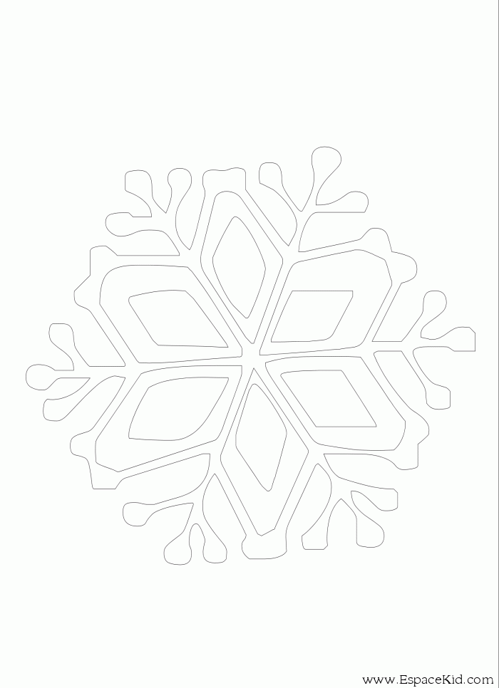 着色页: 雪花 (自然与季节) #160518 - 免费可打印着色页
