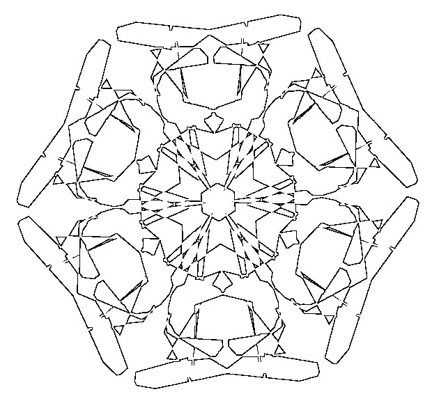 着色页: 雪花 (自然与季节) #160521 - 免费可打印着色页