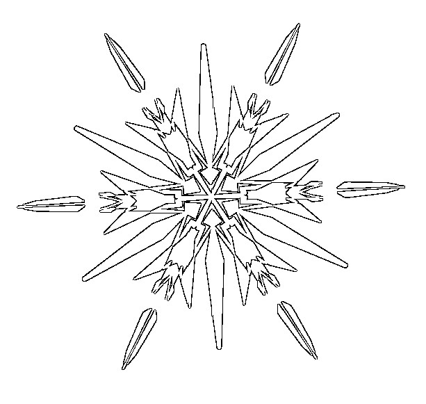 着色页: 雪花 (自然与季节) #160522 - 免费可打印着色页
