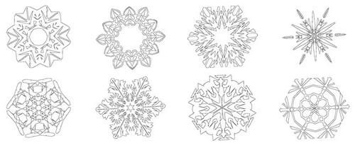 着色页: 雪花 (自然与季节) #160532 - 免费可打印着色页