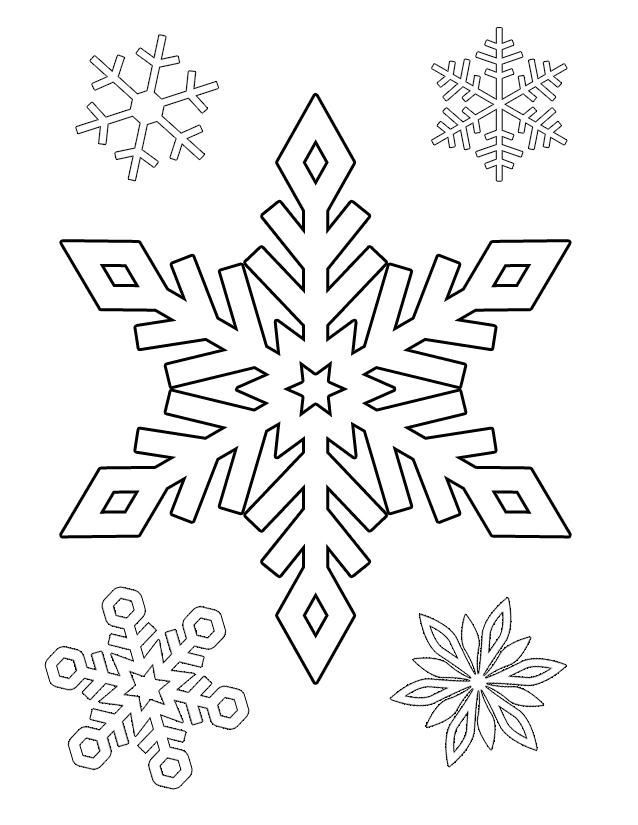 着色页: 雪花 (自然与季节) #160572 - 免费可打印着色页