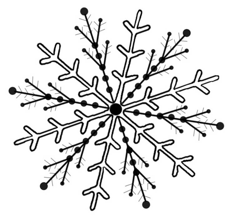 着色页: 雪花 (自然与季节) #160596 - 免费可打印着色页