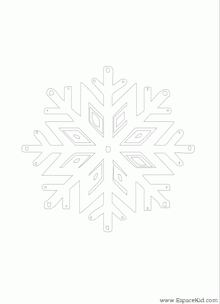 着色页: 雪花 (自然与季节) #160625 - 免费可打印着色页