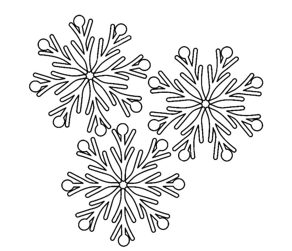 着色页: 雪花 (自然与季节) #190253 - 免费可打印着色页