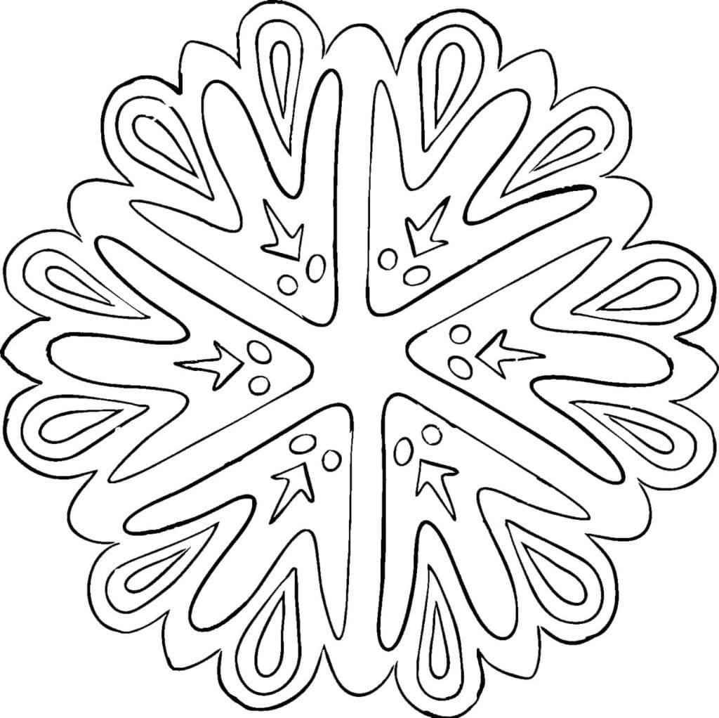 着色页: 雪花 (自然与季节) #190254 - 免费可打印着色页