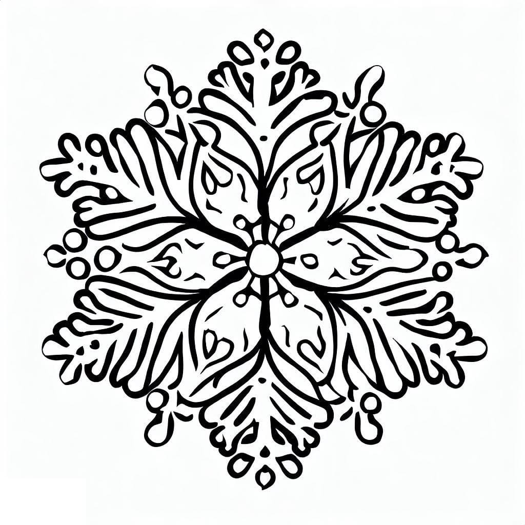 着色页: 雪花 (自然与季节) #190257 - 免费可打印着色页
