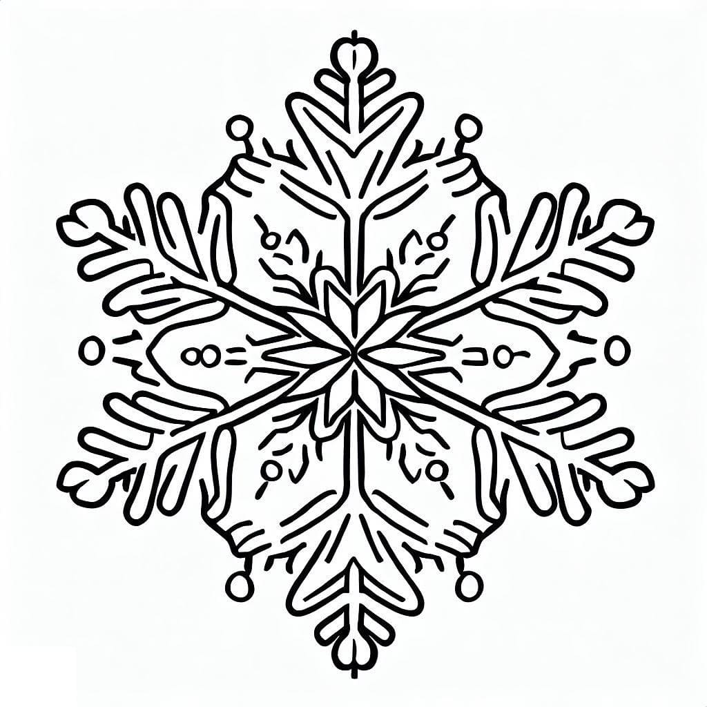 着色页: 雪花 (自然与季节) #190258 - 免费可打印着色页