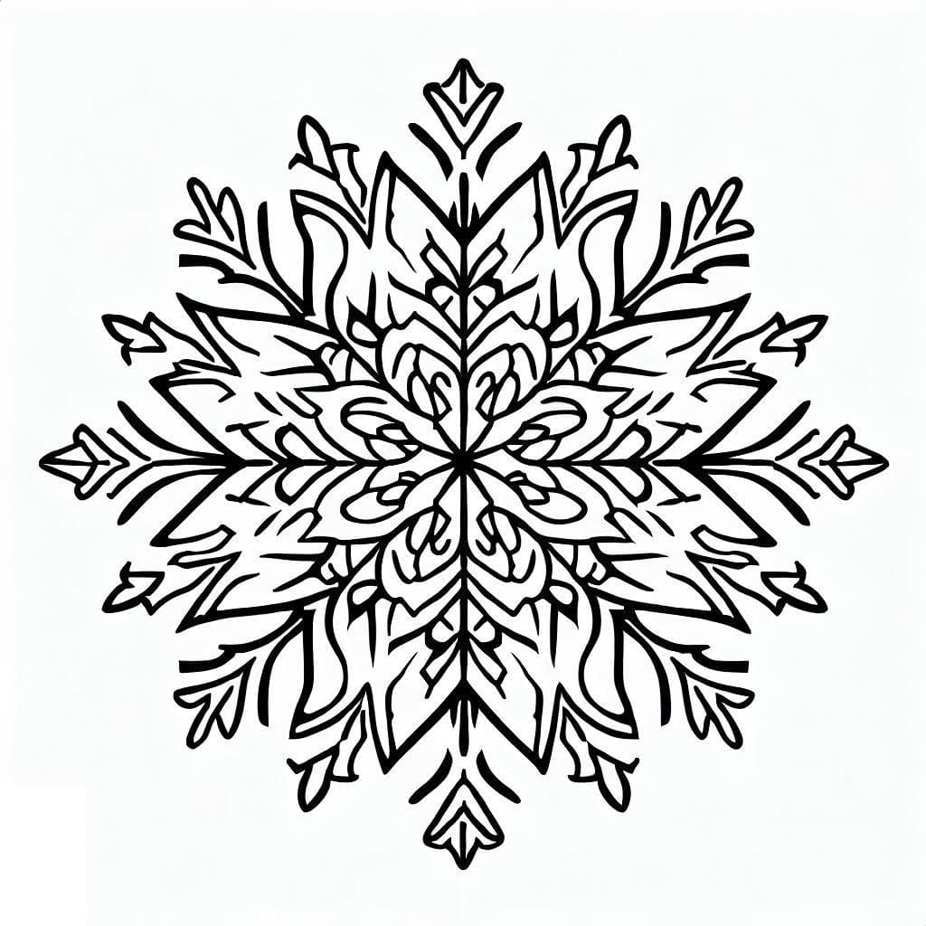 着色页: 雪花 (自然与季节) #190259 - 免费可打印着色页