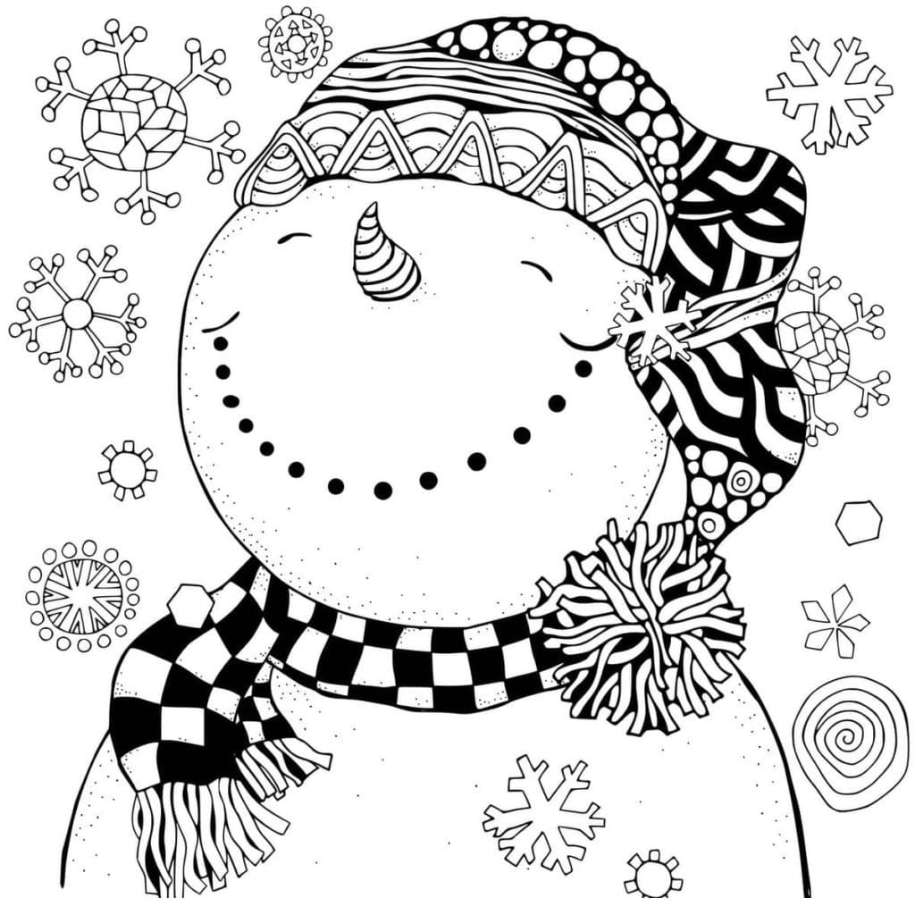 着色页: 雪花 (自然与季节) #190260 - 免费可打印着色页