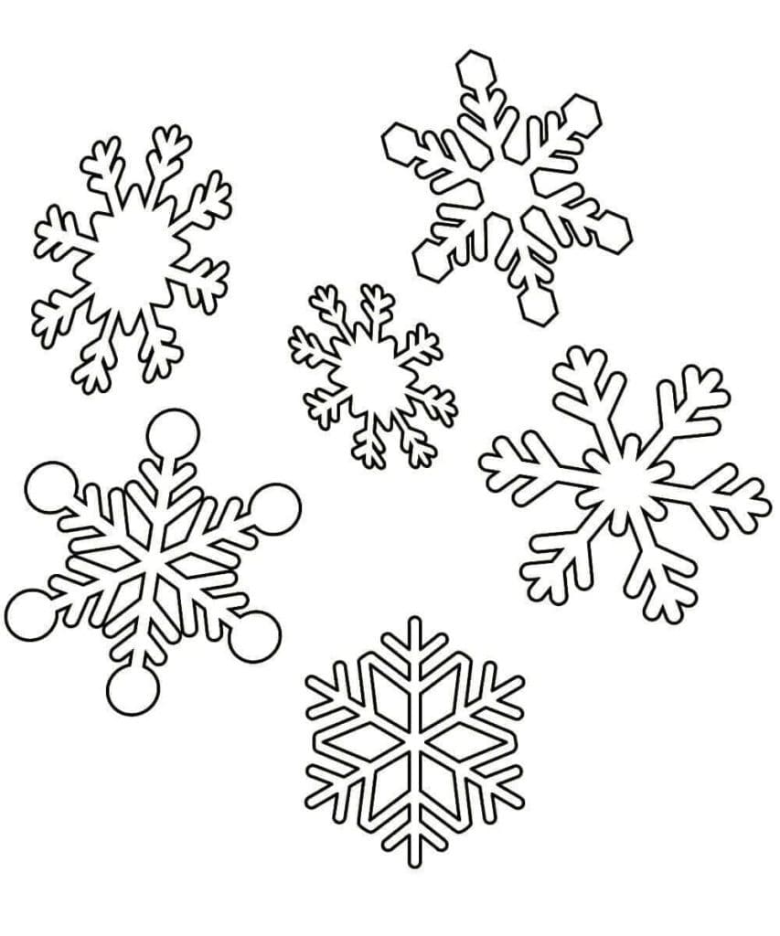 着色页: 雪花 (自然与季节) #190261 - 免费可打印着色页