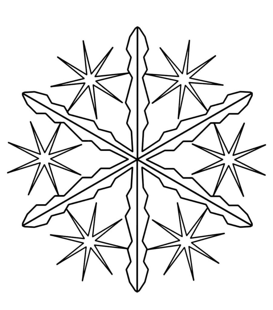 着色页: 雪花 (自然与季节) #190262 - 免费可打印着色页
