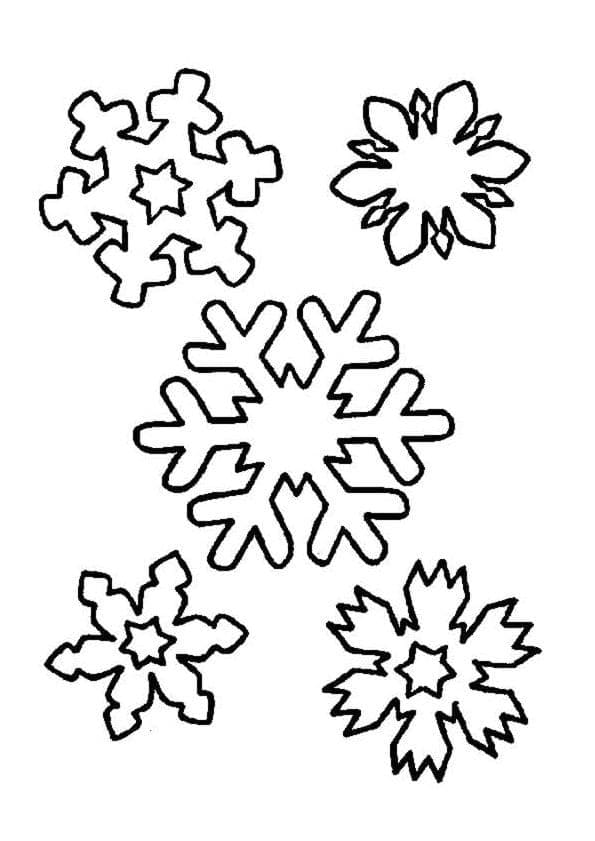 着色页: 雪花 (自然与季节) #190264 - 免费可打印着色页