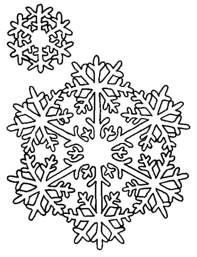 着色页: 雪花 (自然与季节) #190265 - 免费可打印着色页