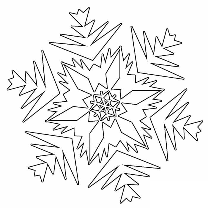 着色页: 雪花 (自然与季节) #190269 - 免费可打印着色页