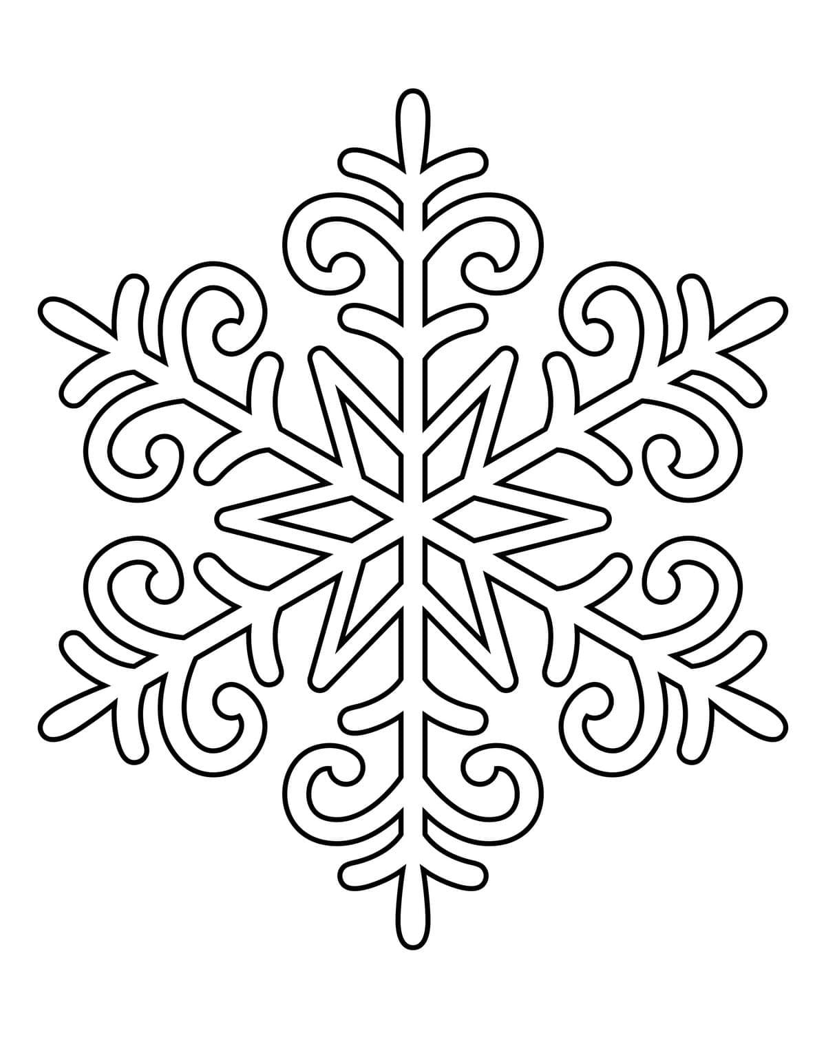 着色页: 雪花 (自然与季节) #190270 - 免费可打印着色页