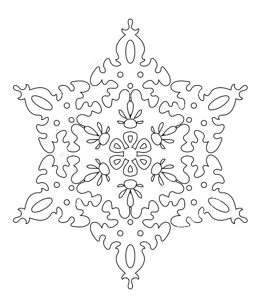 着色页: 雪花 (自然与季节) #190271 - 免费可打印着色页