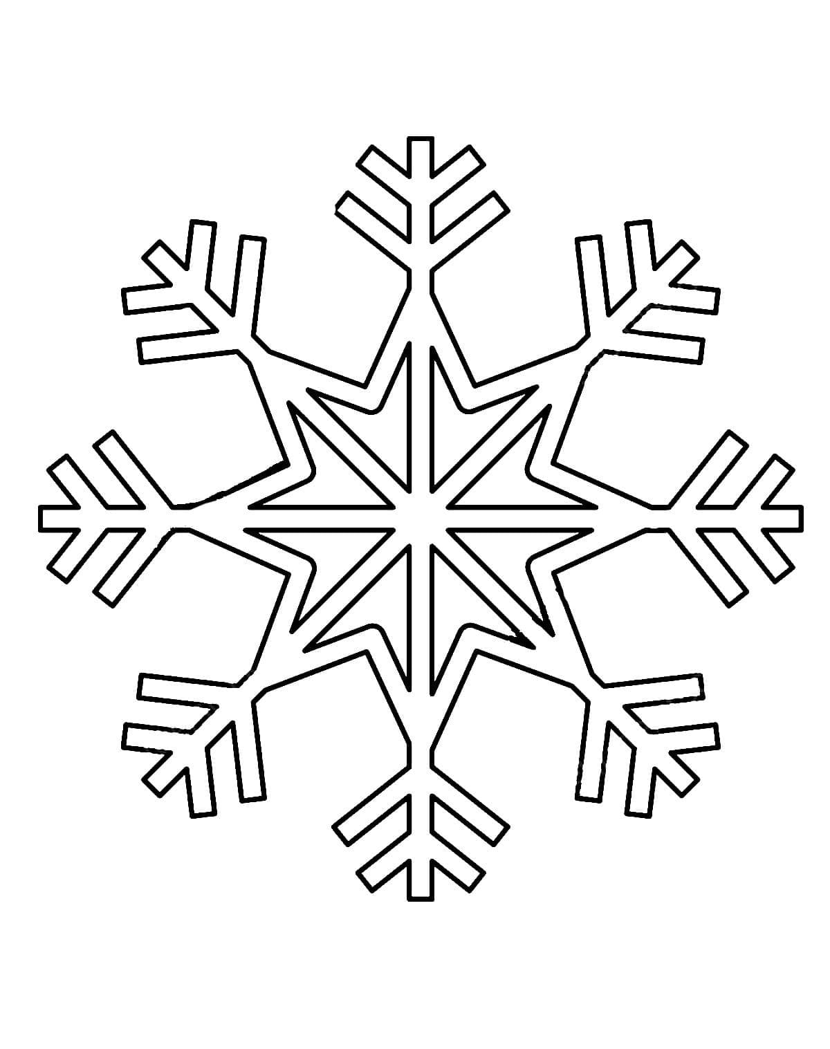 着色页: 雪花 (自然与季节) #190274 - 免费可打印着色页