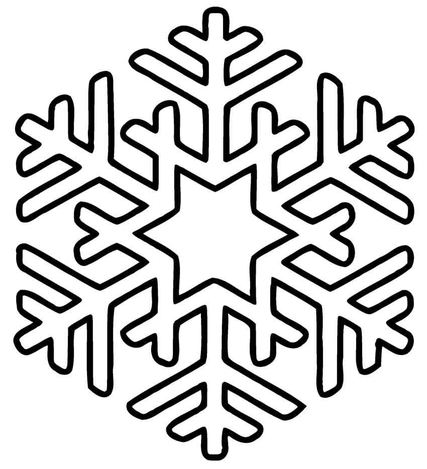 着色页: 雪花 (自然与季节) #190275 - 免费可打印着色页