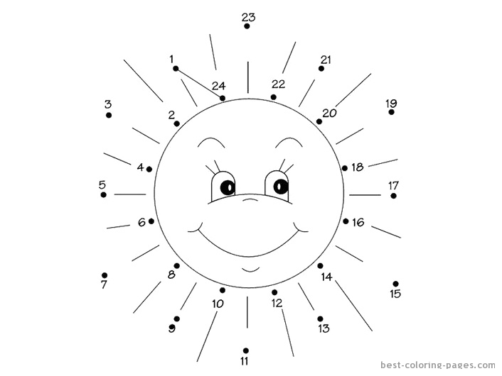 着色页: 太阳 (自然与季节) #158103 - 免费可打印着色页