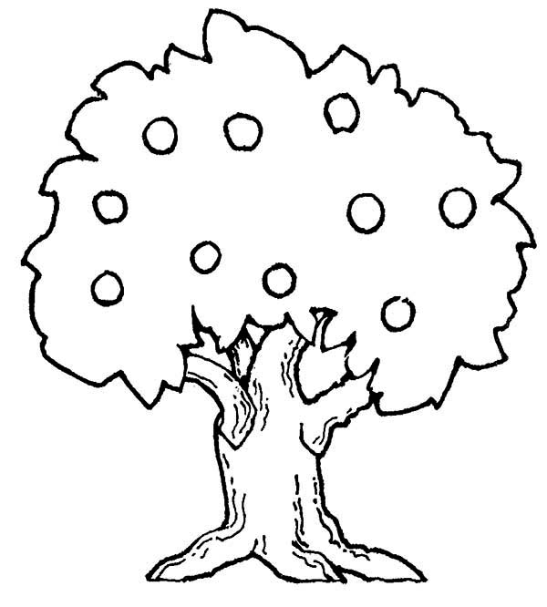 着色页: 苹果树 (自然) #163743 - 免费可打印着色页