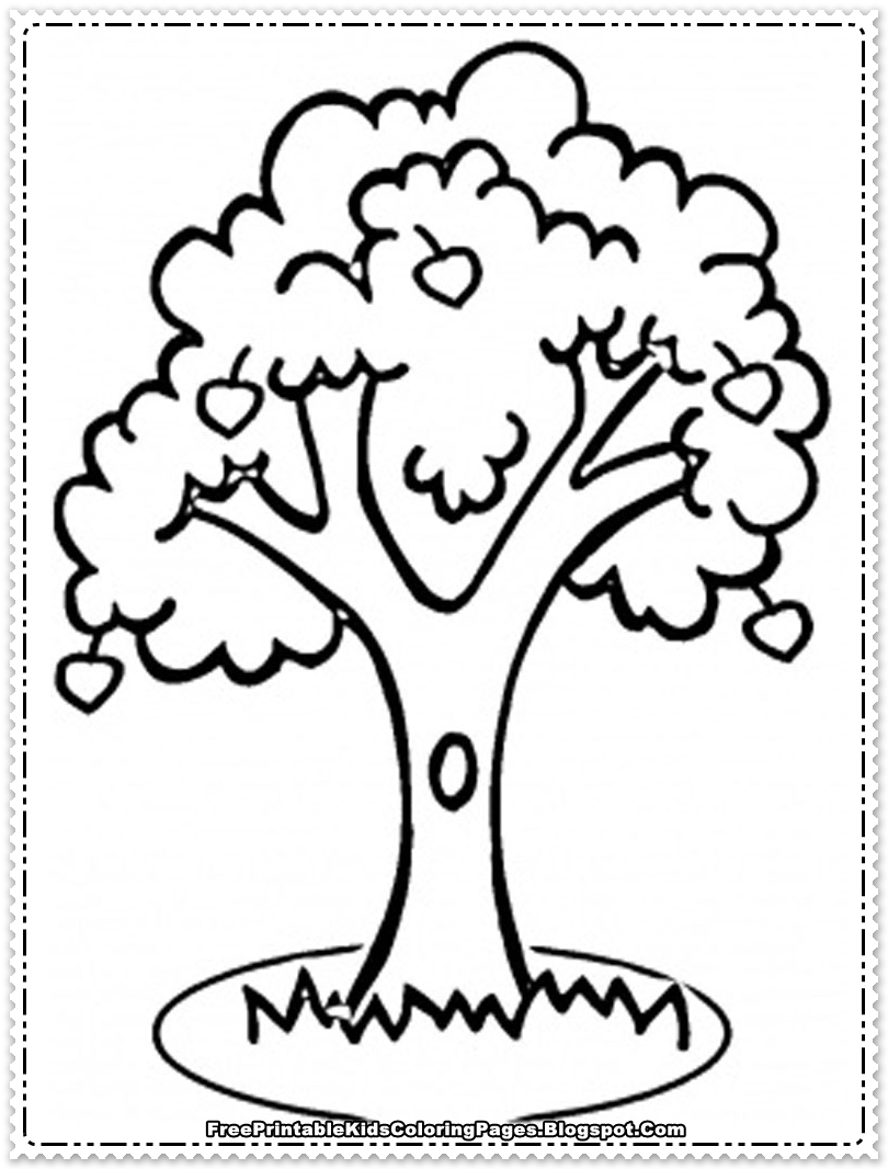 着色页: 苹果树 (自然) #163748 - 免费可打印着色页