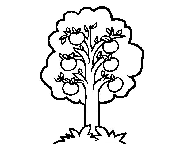 着色页: 苹果树 (自然) #163751 - 免费可打印着色页