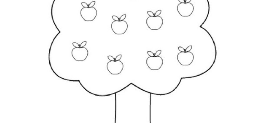 着色页: 苹果树 (自然) #163755 - 免费可打印着色页
