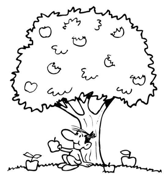 着色页: 苹果树 (自然) #163777 - 免费可打印着色页