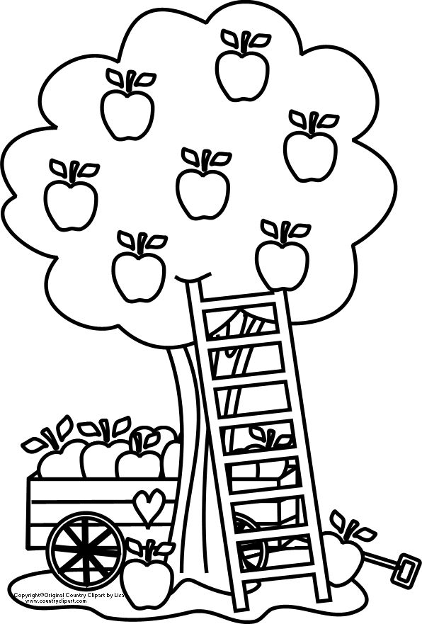 着色页: 苹果树 (自然) #163782 - 免费可打印着色页