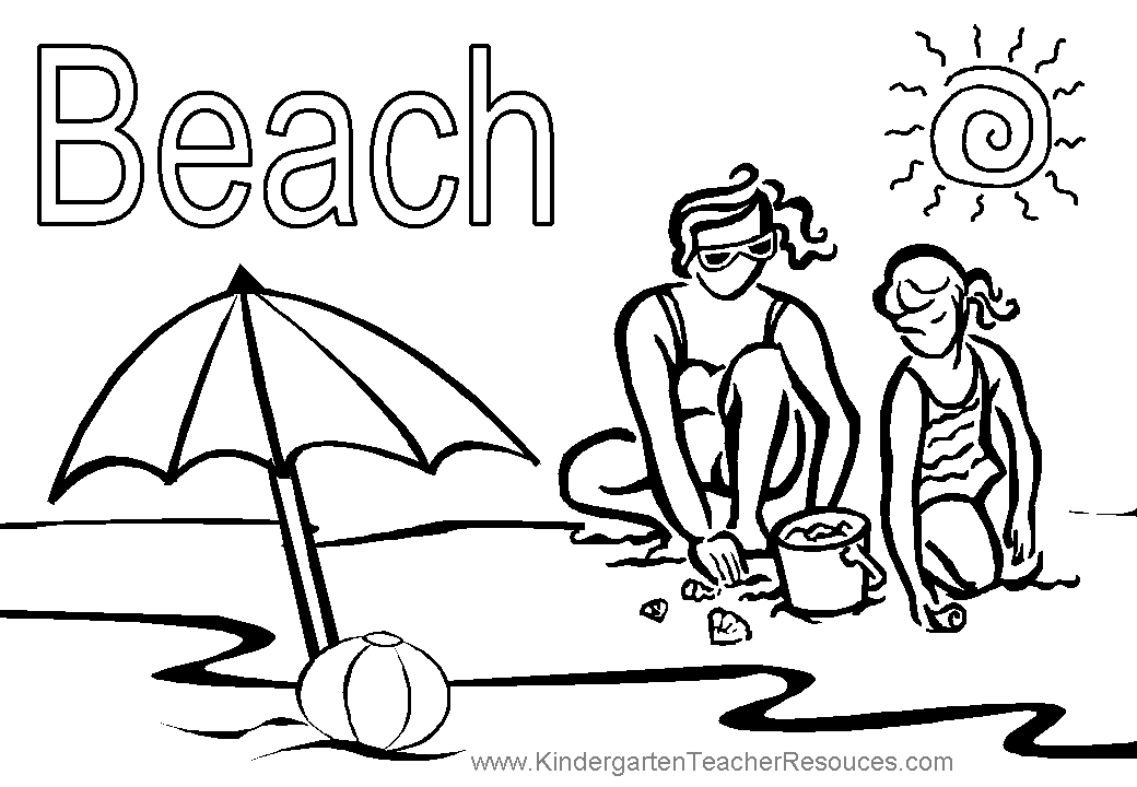 着色页: 海滩 (自然) #159023 - 免费可打印着色页