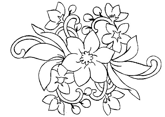 着色页: 一束鲜花 (自然) #160748 - 免费可打印着色页