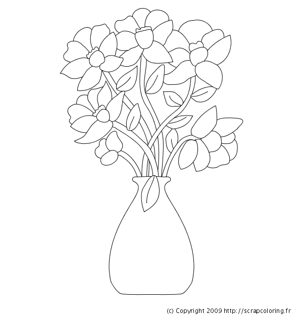 着色页: 一束鲜花 (自然) #160839 - 免费可打印着色页