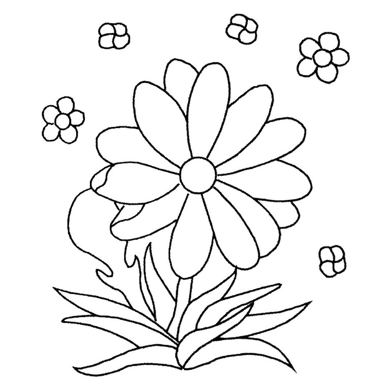 着色页: 一束鲜花 (自然) #160842 - 免费可打印着色页