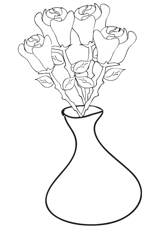 着色页: 一束鲜花 (自然) #160846 - 免费可打印着色页
