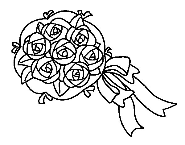 着色页: 一束鲜花 (自然) #160857 - 免费可打印着色页