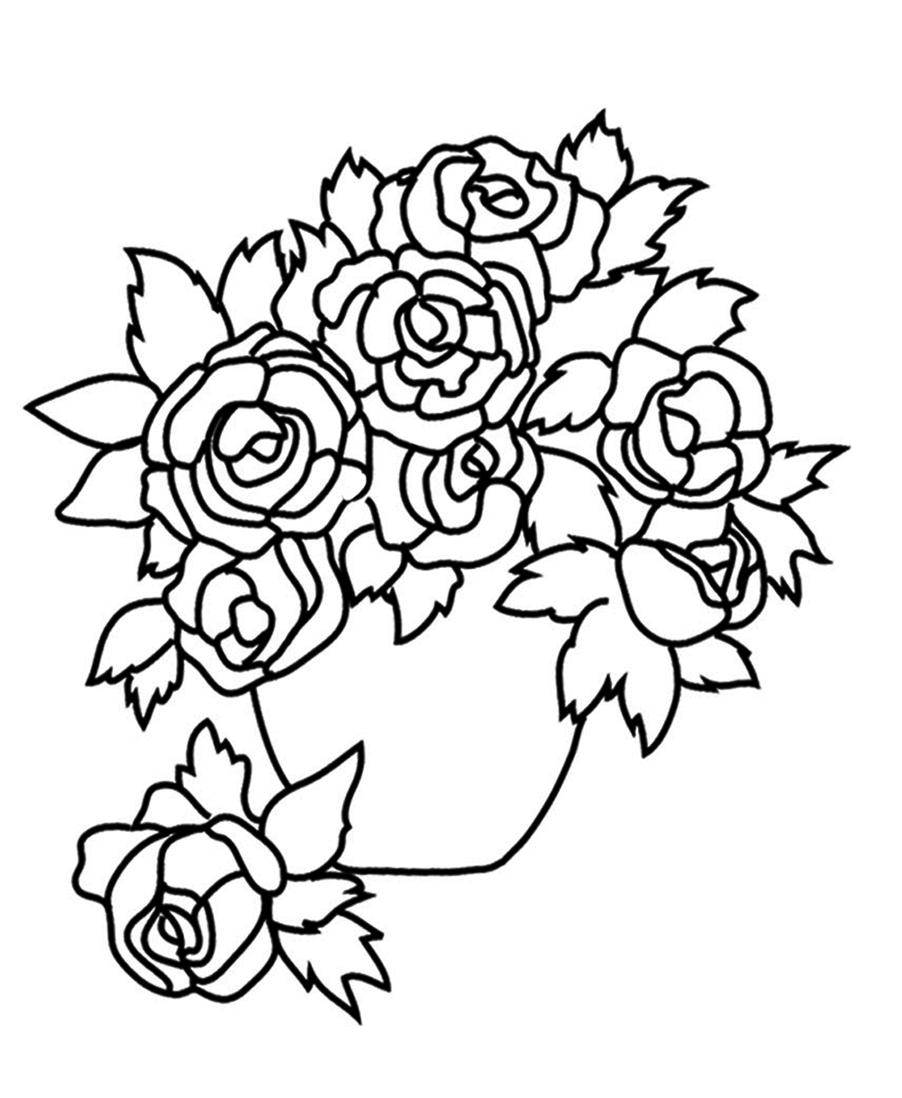 着色页: 一束鲜花 (自然) #160859 - 免费可打印着色页