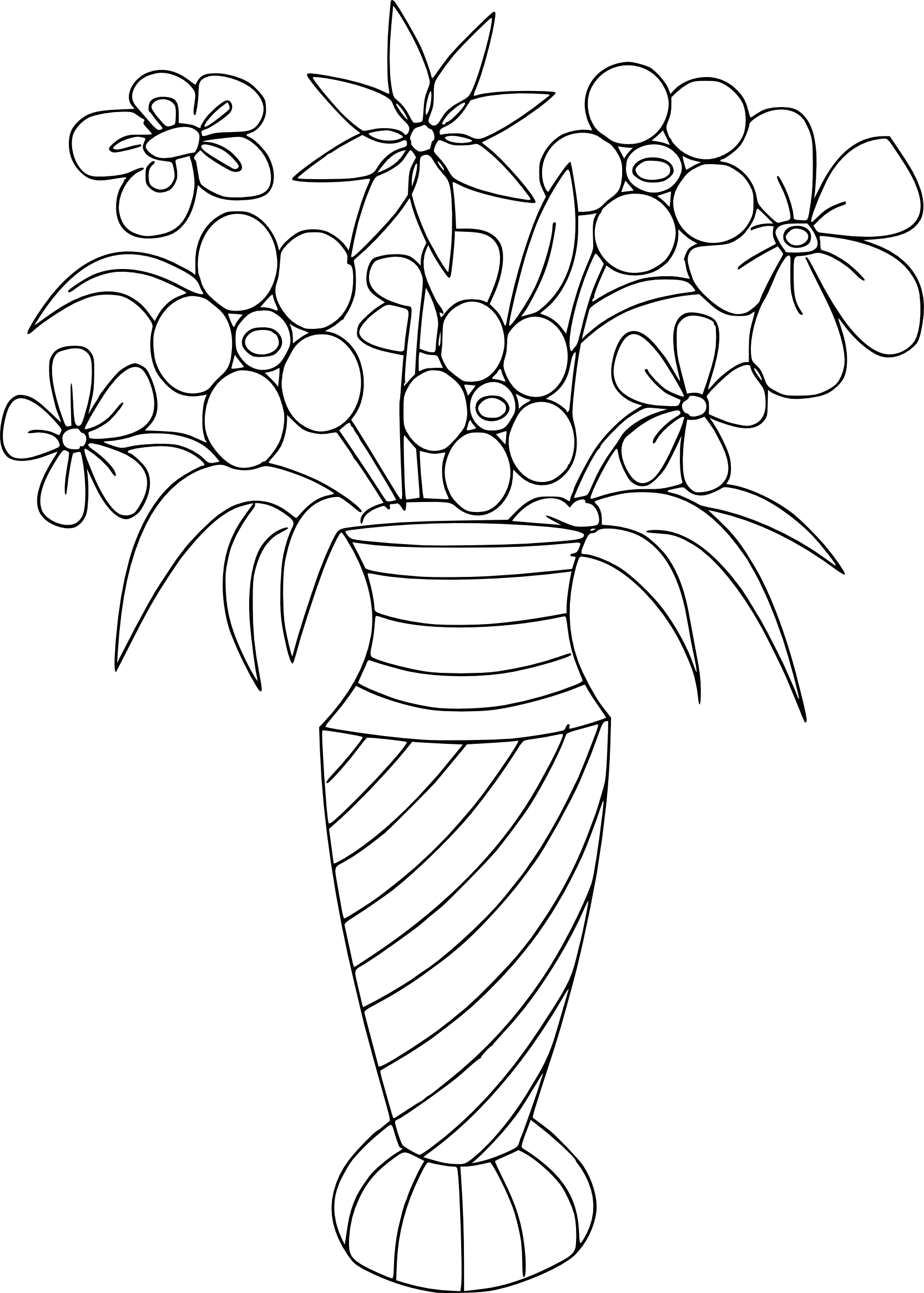 着色页: 一束鲜花 (自然) #160864 - 免费可打印着色页
