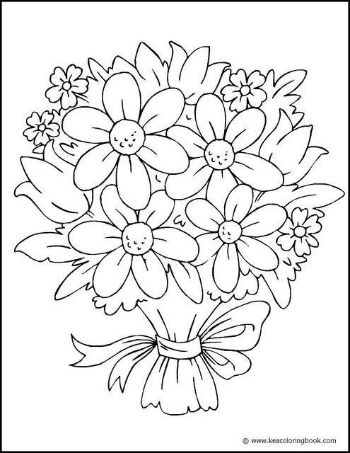 着色页: 一束鲜花 (自然) #160869 - 免费可打印着色页